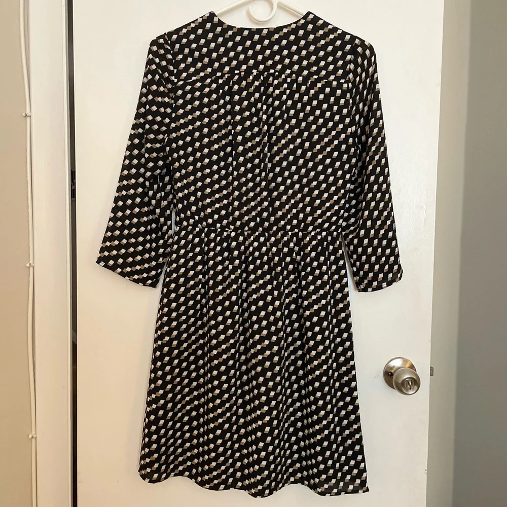 The Limited Geometric A-Line 3/4 Sleeve Women’s Dress - Size XS - Picture 6 of 12